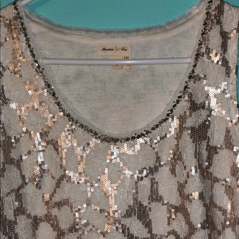 meadow rue sequin tank size xs